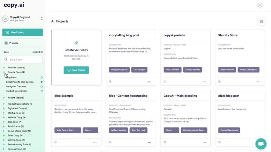 Copy.ai – Fast & Versatile AI Copywriter